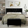 Wingback Upholstered Bed Wi...