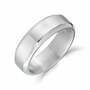 6.5mm Beveled Edge Matte and Shiny Wedding Band