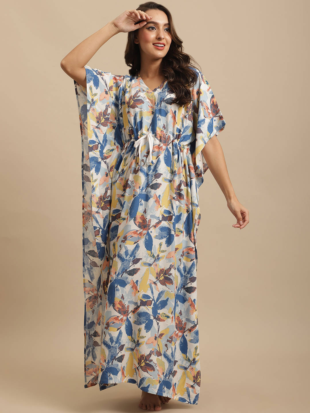 Blue &amp; White Tropical P...