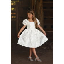 ARIELLE DRESS WHITE JACQUARD