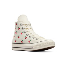Converse Chuck Taylor® All Star® 70 Embroidered High Top Sneaker, Main, color, Egret/ Black/ Red