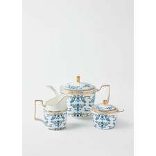 CORINNE 3PC. BONE CHINA TEA SERVICE