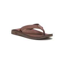 Chaco Leather Flip Flop, Main, color, Dark Brown