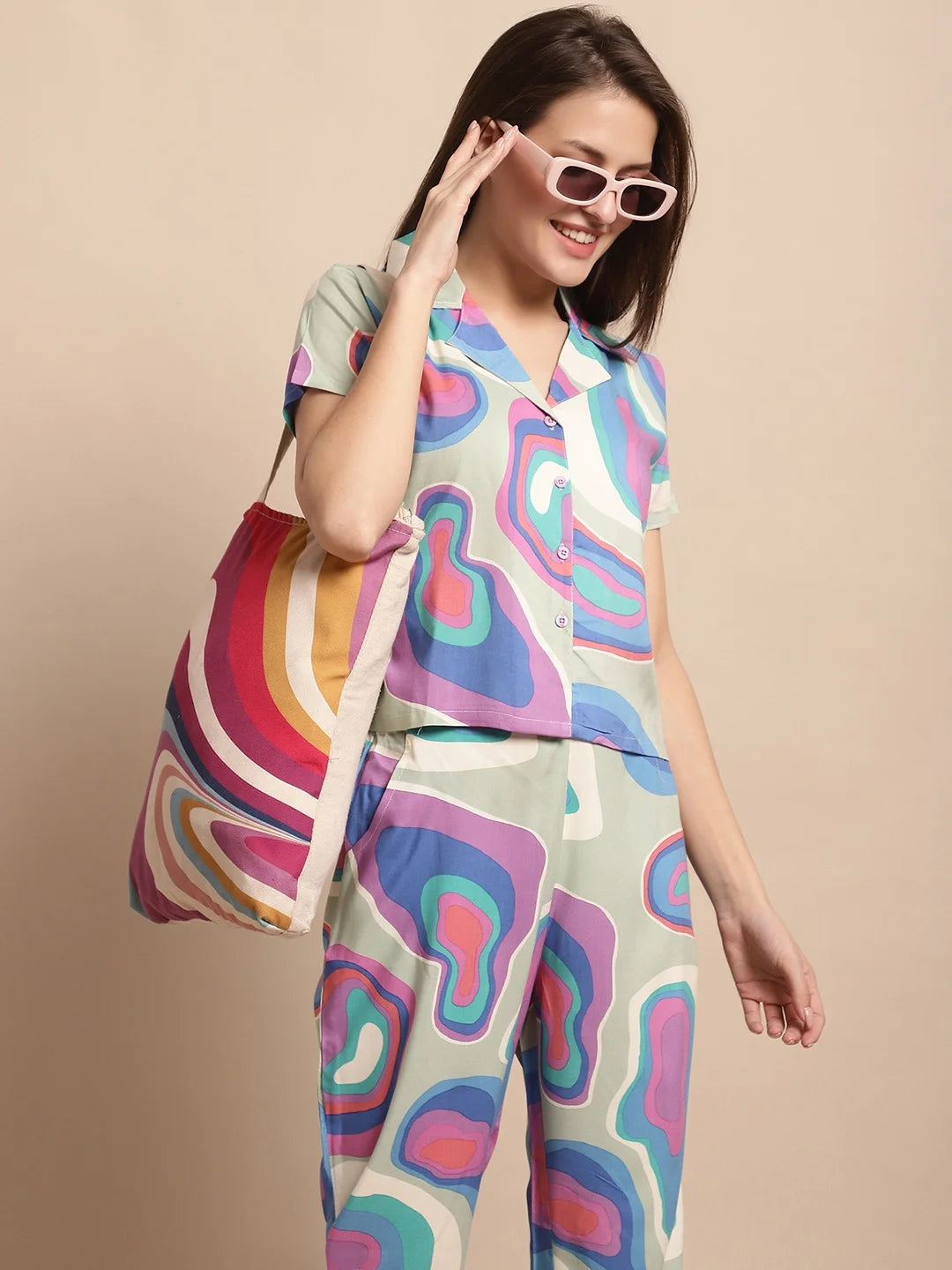 Multi Color Abstract Printe...
