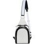 Christian Louboutin Loubifunk Spike Panel Calfskin Sling/Crossbody, Main, color, White-Black/ White/ White