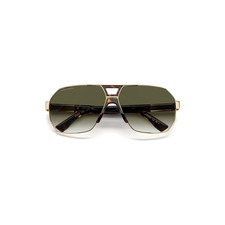 Dsquared2 63mm Aviator Sunglasses, Main, color, Gold Havana / Green Shaded