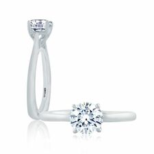 18K White Gold Diamond Engagement Ring