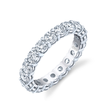 Round Cut Platinum Eternity Band