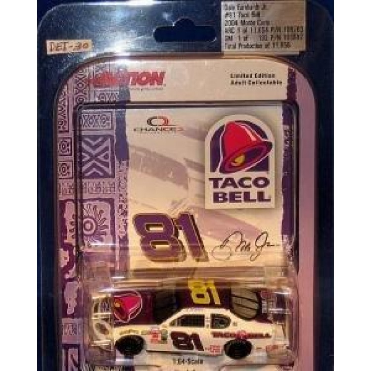 2004 Dale Earnhardt Jr #81 Taco Bell Monte Carlo 1/64 Scale Diecast Action Racing Collectables Limited Edition