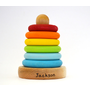 Personalized Wood Toy - Ring Stacker - Rainbow Wooden Toy For Babies and Toddlers - Waldorf and Montessori Inspired