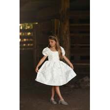 ARIELLE DRESS WHITE JACQUARD