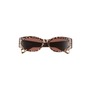 Jacquemus Les Lunettes Ovalo Sunglasses, Main, color, Leopard/ Yellow Gold/ Brown