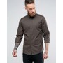 Military Shirt In Khaki With Warm Handle Feel In Regular Fit