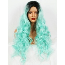 Loose Curl Crazy Color Front Lace Wig Synthetic Hair