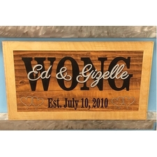 FAMILY ESTABLISHED SIGN - Rustic Wood, Personalized Last Name Wall Arts, Best Gifts Ideas For House Warming @ SignatureThings.com