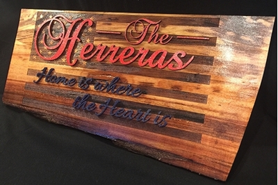 FAMILY NAME SIGN - Custom Rustic Wood Sign, Luxury Handcrafted Wood Piece @ SignatureThings.com