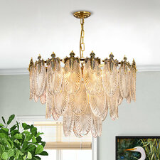 Encarna 23.5" Modern 8 - Light Dimmable Tiered Chandelier