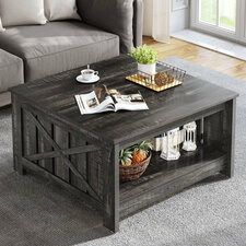 Vesely Farm House 4 Legs Coffee Table with Storage