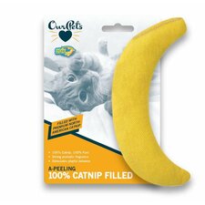 OurPets Cosmic Cat - Banana - A-peeling 100% Catnip Filled Cat Toy Yellow - Kwik Pets