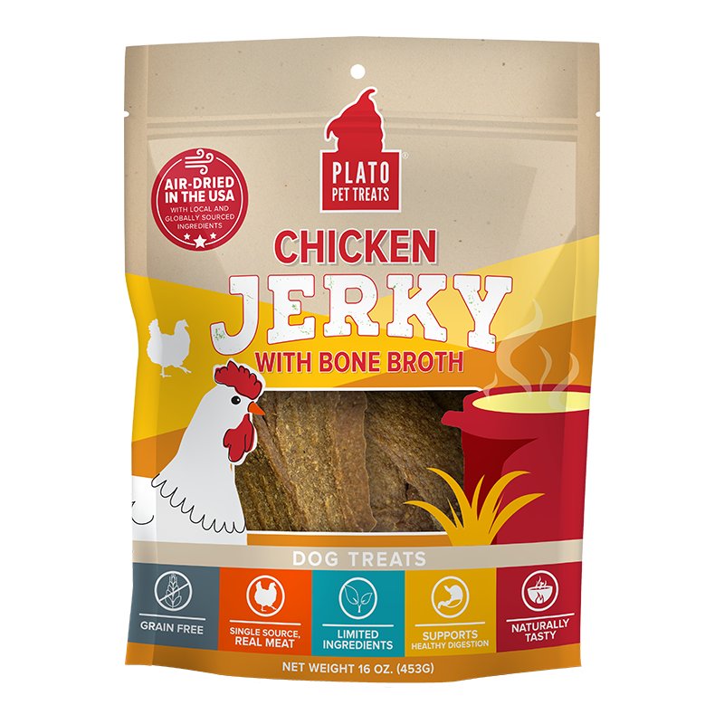 Plato Dog Jerky Chicken Wit...