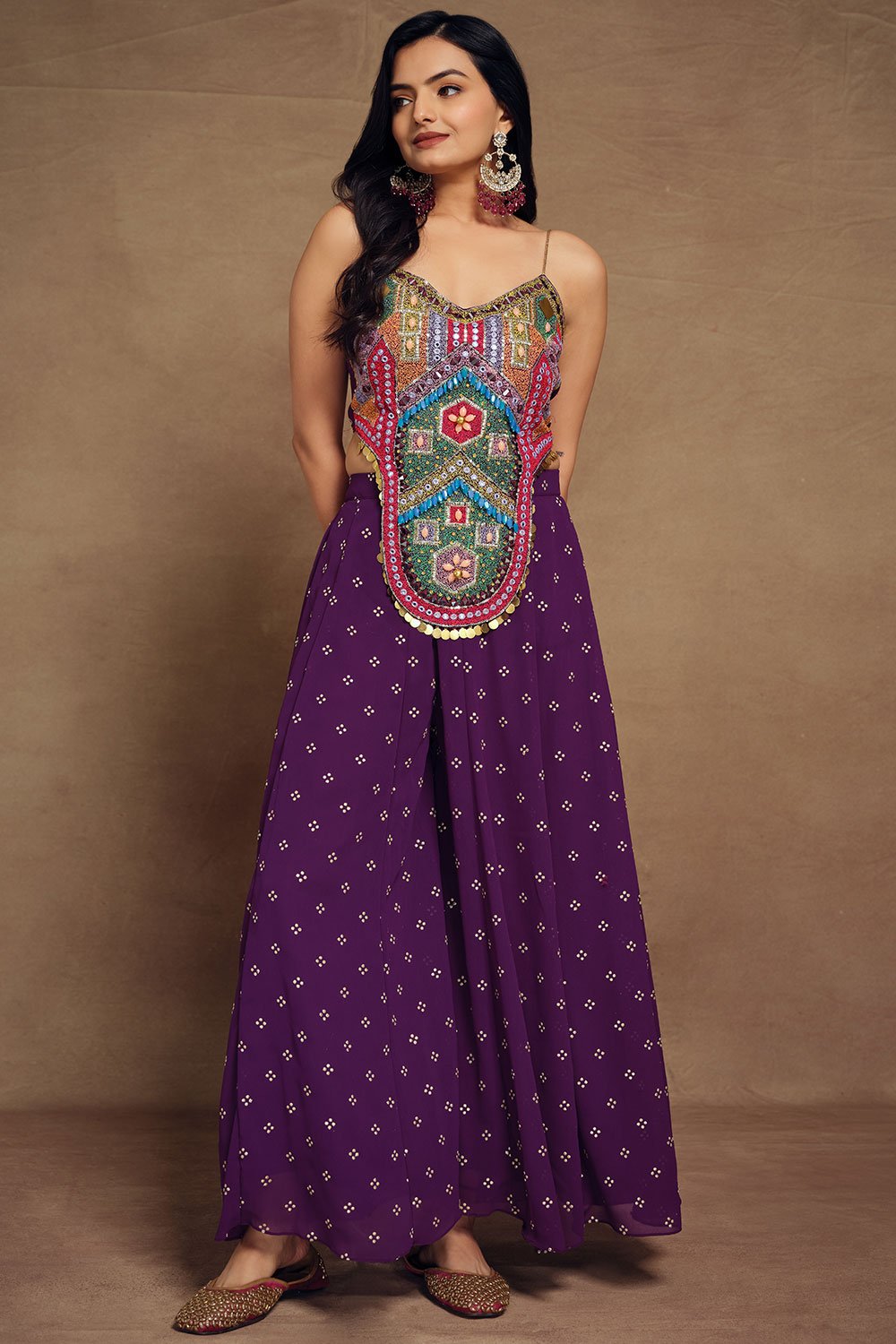 Purple &amp; Multicolor Ind...