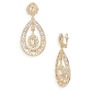 Marchesa Pavé Crystal Filigree Teardrop Earrings, Main, color, Gold/ Goldtonal