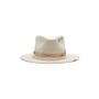 MODERN MONARCHIE Distressed Wool Fedora, Main, color, Off White
