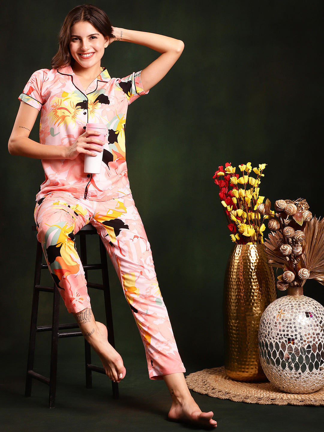 Multi Color Floral Printed ...