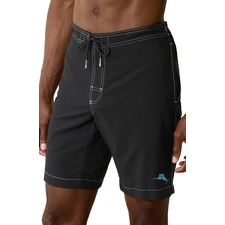Tommy Bahama Baja Harbor Board Shorts, Main, color, Black