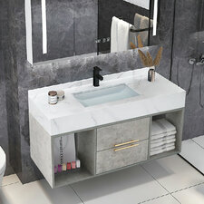 40'' Single Bathroom Vanity with Cultured Marble Top