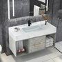 40'' Single Bathroom Vanity with Cultured Marble Top