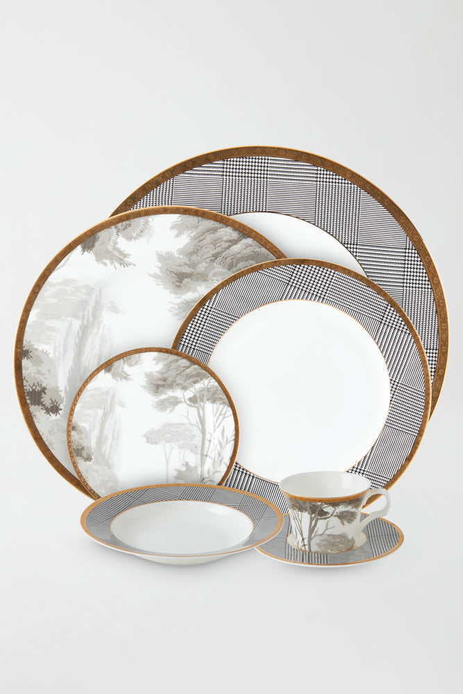 GLEN PLAID 13" BONE CHINA C...