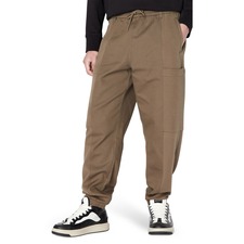 Armani Exchange Mixed Media Flat Front Cotton Joggers, Main, color, Crocodile