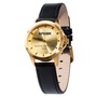 SPGBK Watches Margaret Leather Strap Watch, 44mm, Main, color, Gold