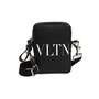 Valentino Garavani Small VLTN Logo Leather Crossbody Bag, Main, color, Nero/ Bianco