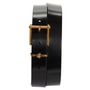 Versace Column Leather Belt, Main, color, Black-Versace Gold