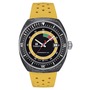 Tissot Sideral S Powermatic 80 Rubber Strap Watch, 41mm, Main, color, Black/ Yellow