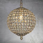 Jaemir Retro Globe Crystal Chandelier in Antique Gold