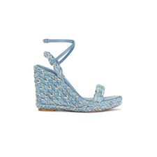 Aquazzura Costiera 120 Wedge in Jeans | FWRD