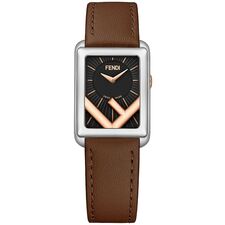 Fendi Runaway 22.5x32mm Watch in Stainless Steel &amp; Brown | FWRD