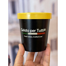 16 oz. Black Paper Gelato Cup / Food Cup - 500/Case