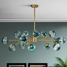 Burness 15 - Light Dimmable Sputnik Modern Linear Chandelier