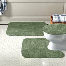 Mccluney 3 Piece Ultra Soft Bath Rug Set with Non-Slip Backing