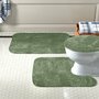 Mccluney 3 Piece Ultra Soft Bath Rug Set with Non-Slip Backing