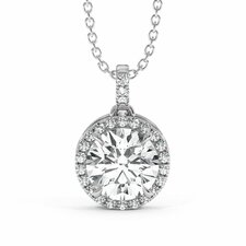 Round White Gold Diamond Pendant
