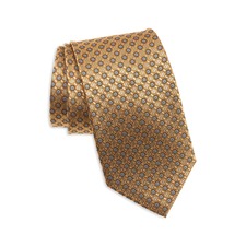 Nordstrom Neat Medallion Silk X-Long Tie, Main, color, Yellow