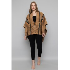 Buy JACQUARD KNIT CAPE Online in India