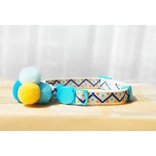 Pom Pom Cat collar with kitty quick-release clasp adjustable plus bell