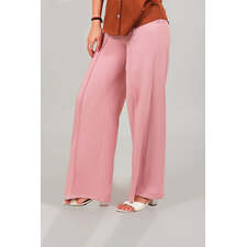 BLUEBIRD WOMEN'S PINK CASUAL BELL BOTTOM TROUSERS