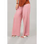 BLUEBIRD WOMEN'S PINK CASUAL BELL BOTTOM TROUSERS